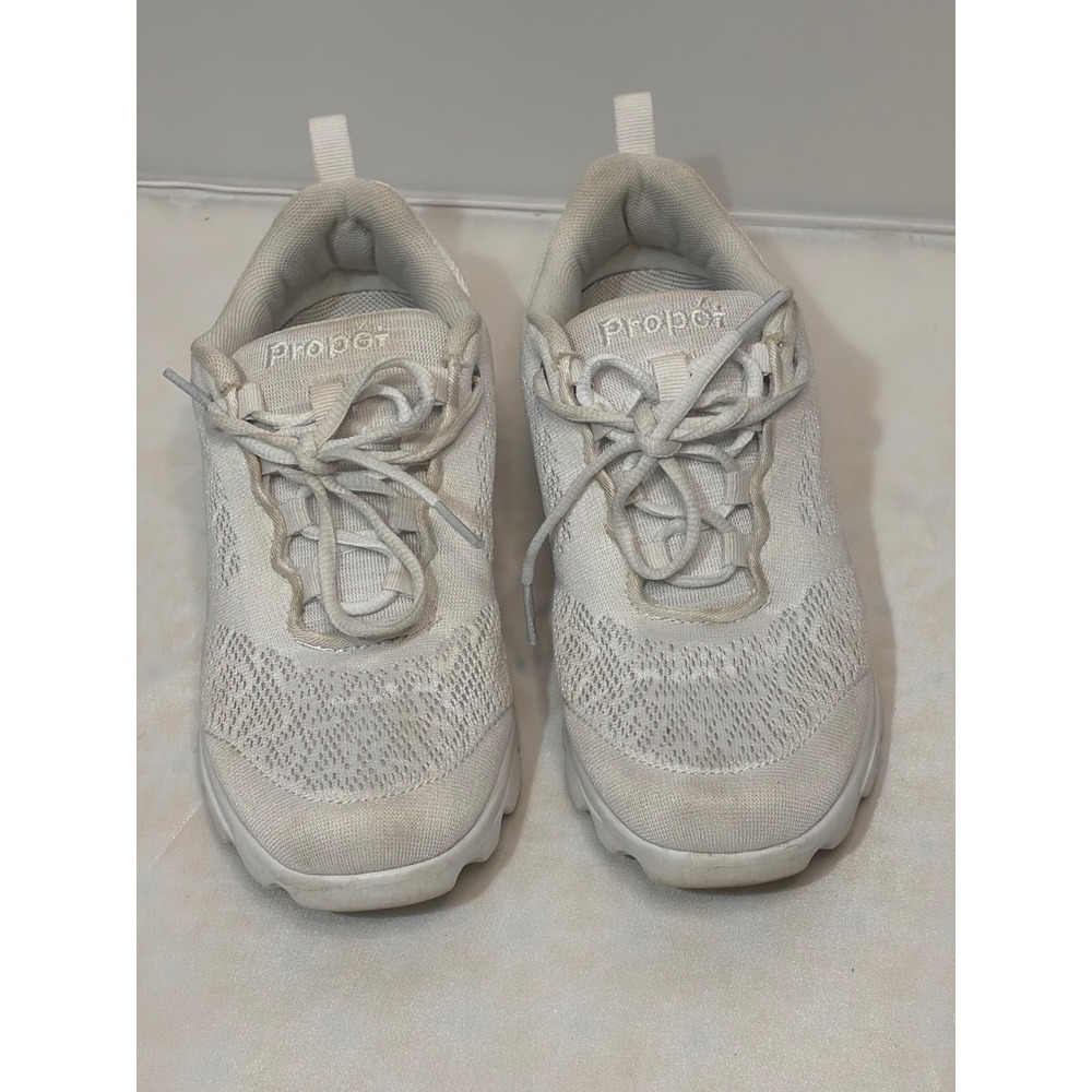 Propet TravelActiv White Mesh Walking Sneakers Womens 6 Wide W5102 Low Top Shoes
